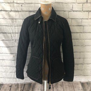 Joules Marchesa Quilted Equestrian Jacket Black Women's Size EU Small S US 6